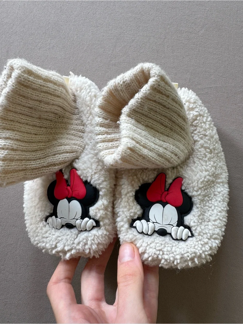Zara X Disney Baby Minnie Mouse Fluffy Home Slippers